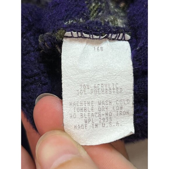 ALPS Finest Quality Apparel Womens Sherpa Fleece Jacket Size M Blue Purple - Picture 4 of 13